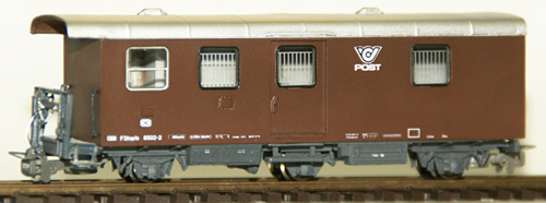 Ferro Train 708-402 - Austrian ÖBB F3hw/s 8502 2, 3 ax postal car, MzB brown
